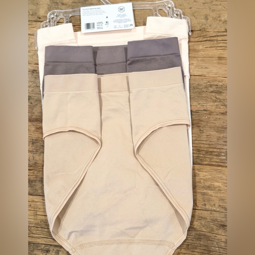Set of 3 Jockey Hi-Cut Microfiber Blend Breathable 4Way Stretch Seam Free L - Picture 2 of 11